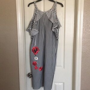 Bluebell dress size medium striped black & white